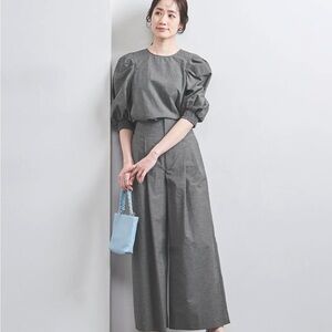 Chic Gray Puff Sleeve Blouse